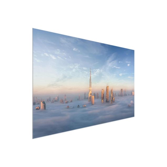 Wanddeko Architektur Dubai über den Wolken