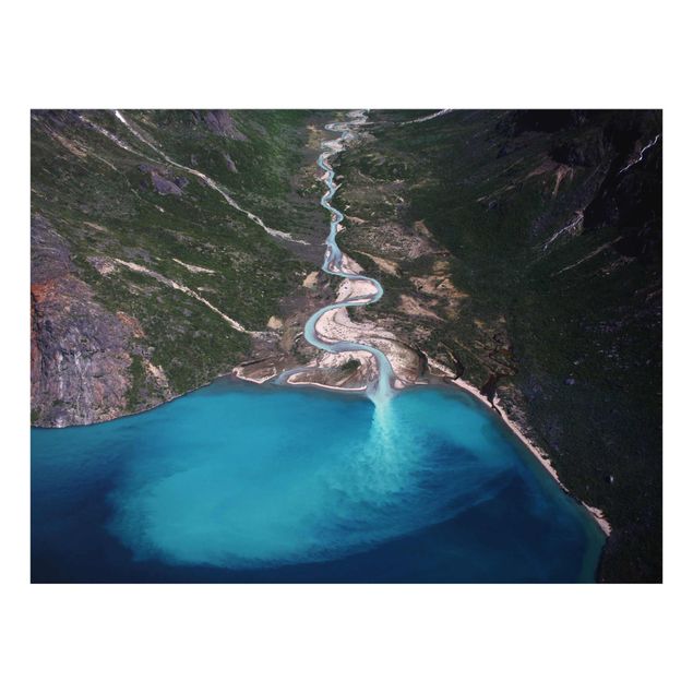 Wanddeko Büro Fluss in Grönland