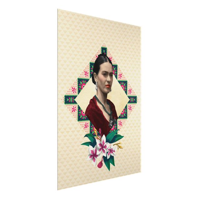 Wanddeko Esszimmer Frida Kahlo - Blumen und Geometrie