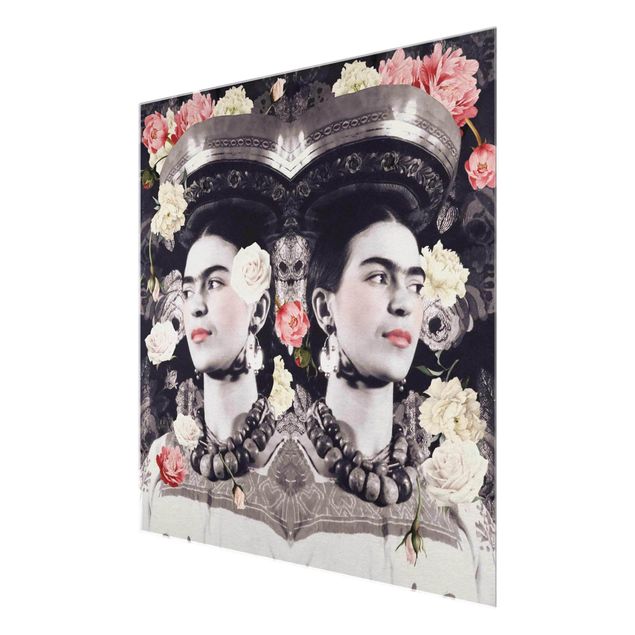 Wanddeko über Sofa Frida Kahlo - Blumenflut