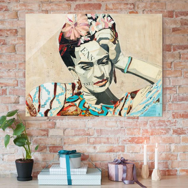 Glasbild - Frida Kahlo - Collage No.1 - Querformat 4:3