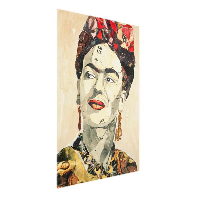 Wanddeko beige Frida Kahlo - Collage No.2