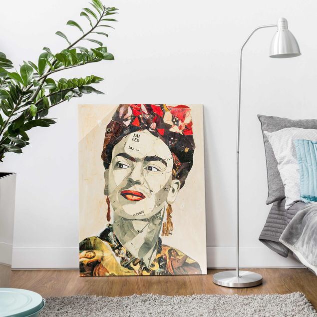 Wanddeko über Bett Frida Kahlo - Collage No.2