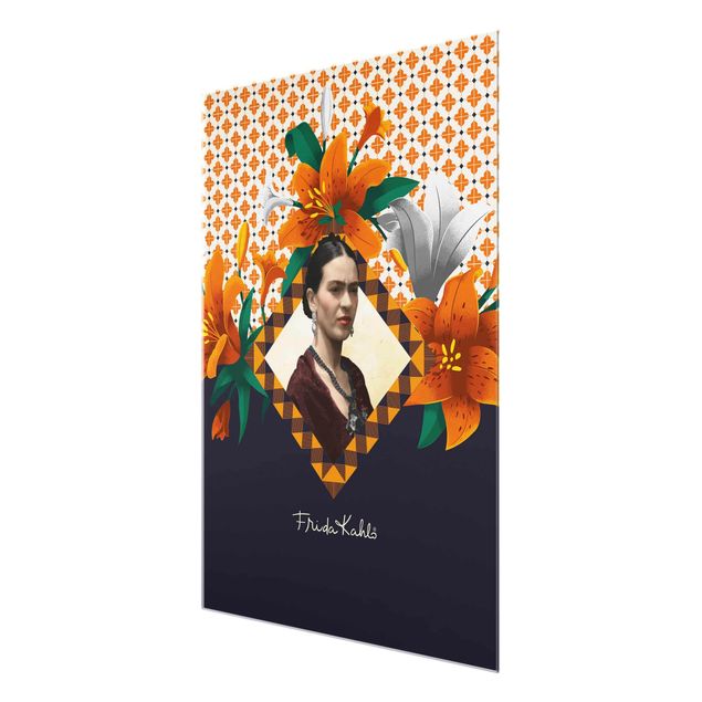 Wanddeko über Sofa Frida Kahlo - Lilien