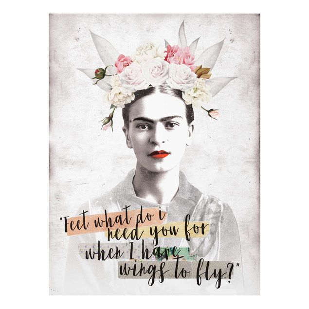 Wanddeko Treppenhaus Frida Kahlo - Quote