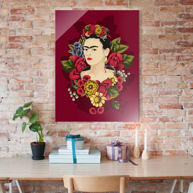 Wanddeko Schlafzimmer Frida Kahlo - Rosen