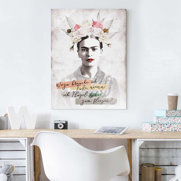 Wanddeko Esszimmer Frida Kahlo - Zitat