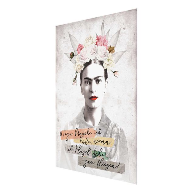 Wanddeko über Sofa Frida Kahlo - Zitat