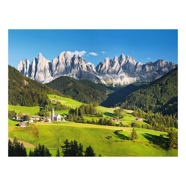 Wanddeko Büro Geislerspitzen in Südtirol