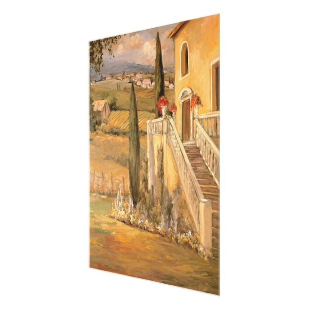 Wanddeko Treppenhaus Italienische Landschaft - Haustreppe