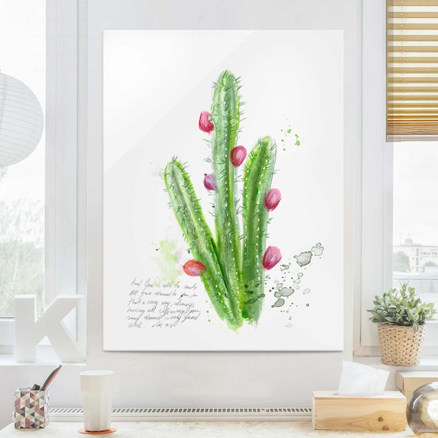 Wanddeko Flur Kaktus mit Bibelvers II