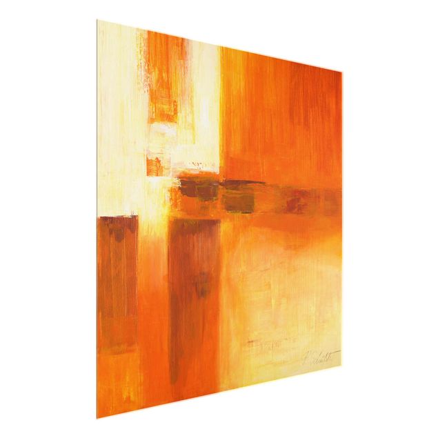 Wanddeko Büro Petra Schüßler - Komposition in Orange und Braun 01