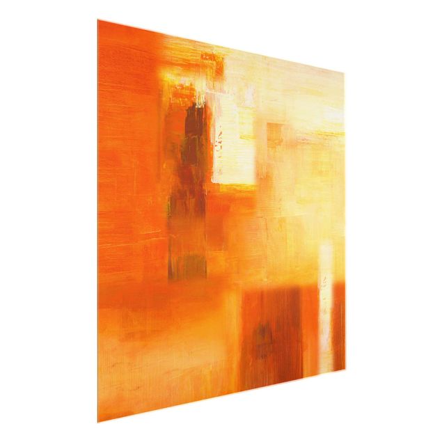 Wanddeko Büro Petra Schüßler - Komposition in Orange und Braun 02