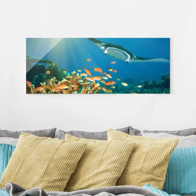 Wanddeko Schlafzimmer Korallenriff