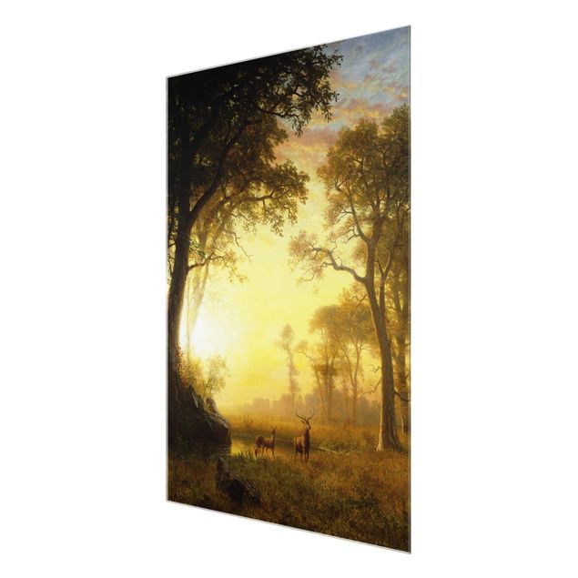 Wanddeko Büro Albert Bierstadt - Sonnenbeschienene Lichtung