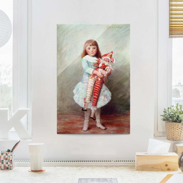Impressionismus Bilder kaufen Auguste Renoir - Suzanne mit Harlekinpuppe