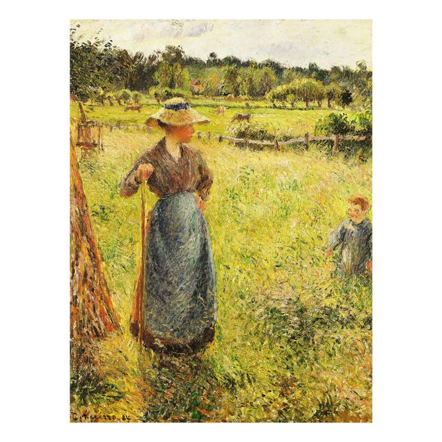 Pointillismus Bilder Camille Pissarro - Die Heumacherin