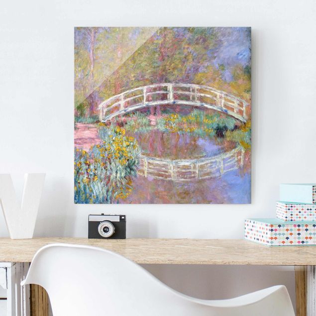 Impressionismus Bilder kaufen Claude Monet - Brücke Monets Garten
