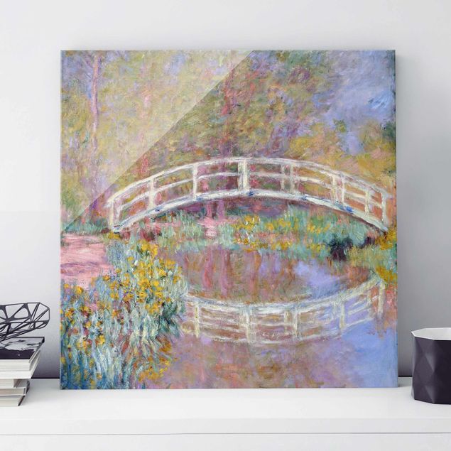 Wanddeko bunt Claude Monet - Brücke Monets Garten