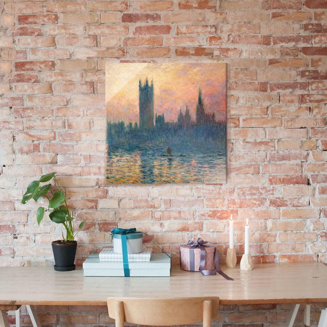 Wandbilder London Claude Monet - London Sonnenuntergang