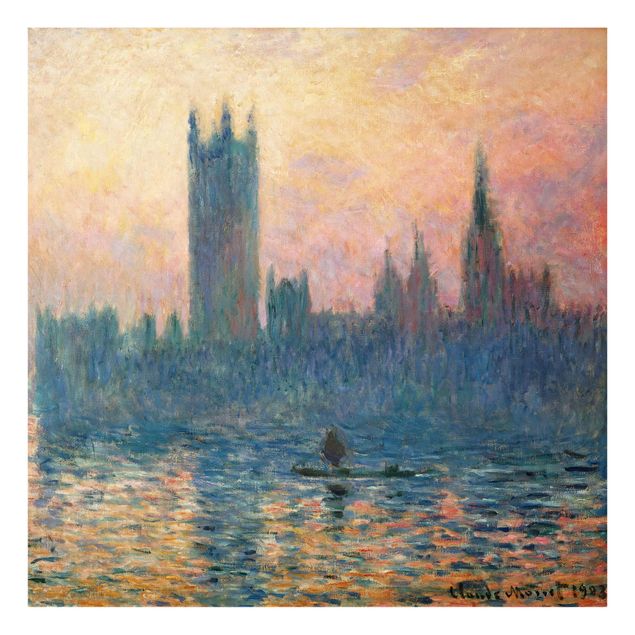 Wanddeko Esszimmer Claude Monet - London Sonnenuntergang