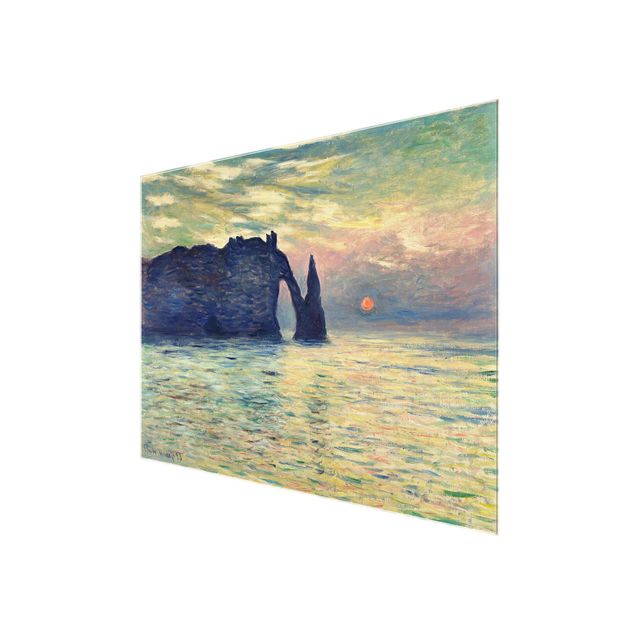 Wanddeko Büro Claude Monet - Felsen Sonnenuntergang