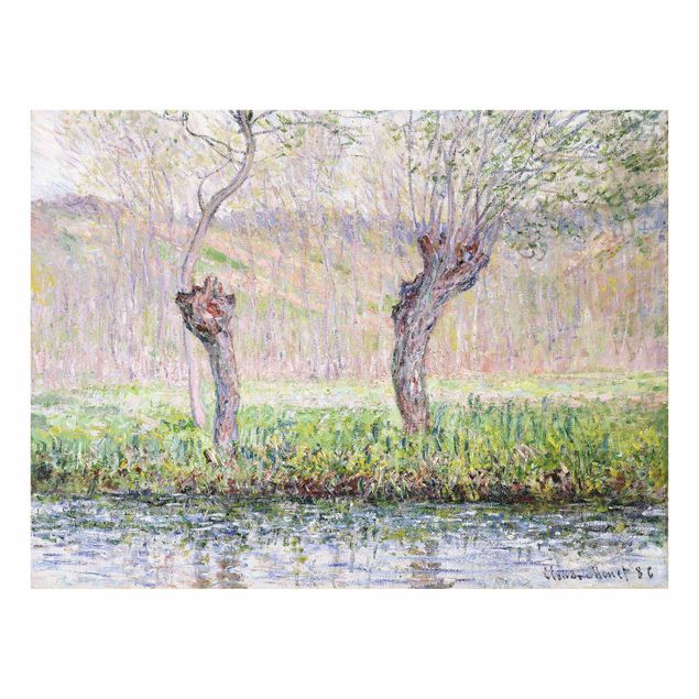 Wanddeko Esszimmer Claude Monet - Weidenbäume Frühling