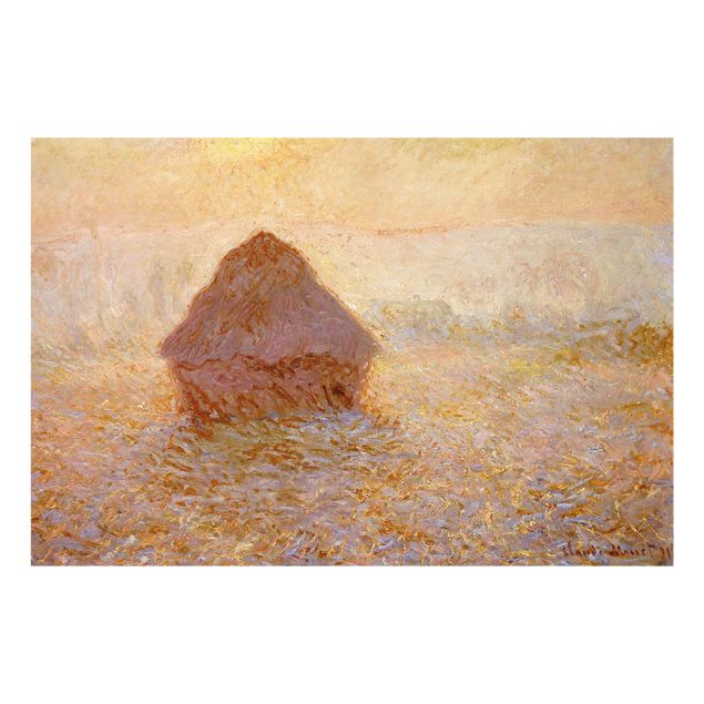 Wanddeko Büro Claude Monet - Heuhaufen im Nebel