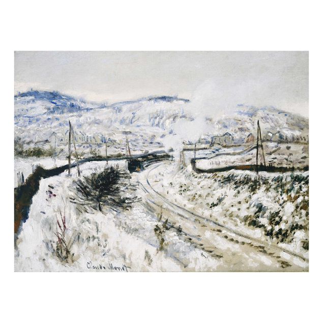 Wanddeko Büro Claude Monet - Zug im Schnee