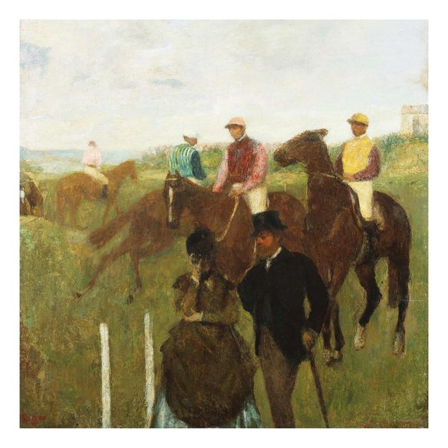 Wanddeko Flur Edgar Degas - Jockeys auf Rennbahn