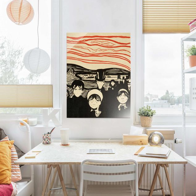 Wanddeko Wohnzimmer Edvard Munch - Angstgefühl