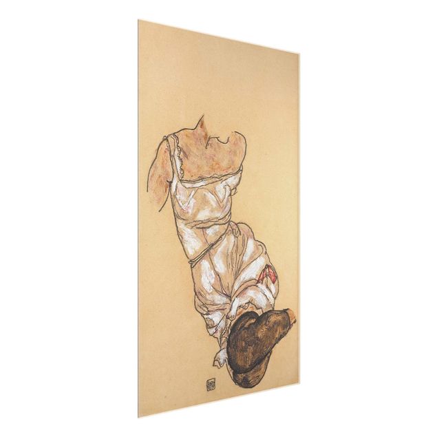 Wanddeko Flur Egon Schiele - Weiblicher Torso in Unterwäsche