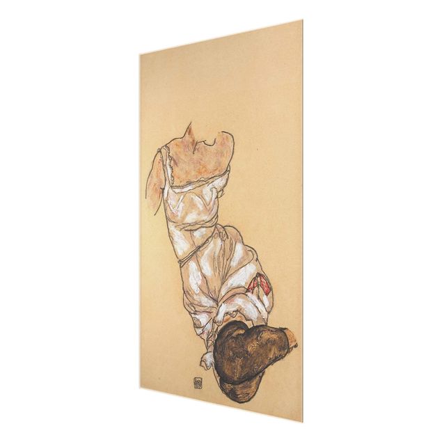 Wanddeko Büro Egon Schiele - Weiblicher Torso in Unterwäsche