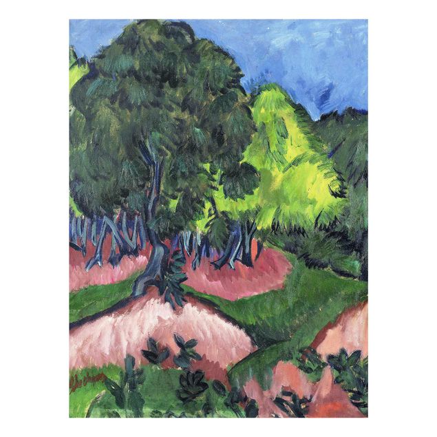Wanddeko Esszimmer Ernst Ludwig Kirchner - Landschaft mit Kastanienbaum