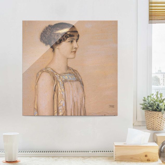 Wanddeko beige Franz von Stuck - Portrait von Mary