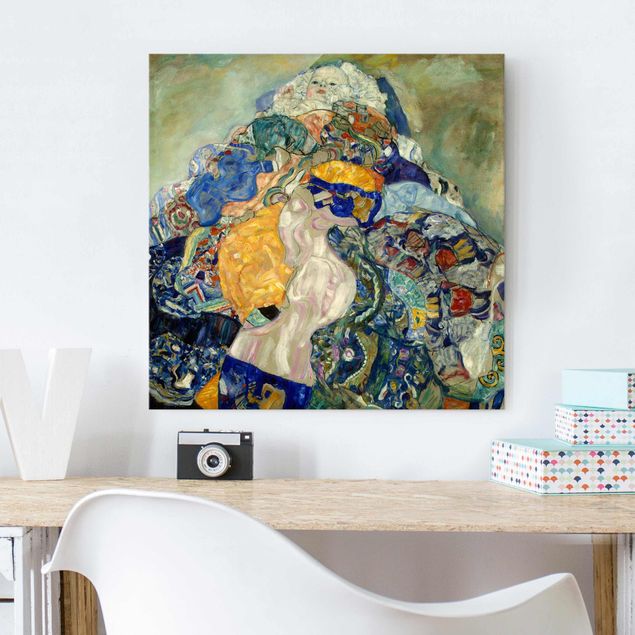 Wanddeko blau Gustav Klimt - Baby (Wiege)