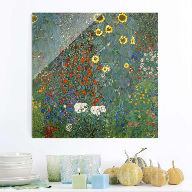 Wandbilder Sonnenblumen Gustav Klimt - Garten Sonnenblumen