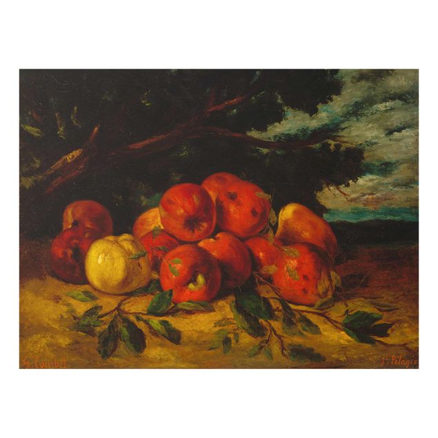 Wanddeko Kunst Gustave Courbet - Apfelstillleben
