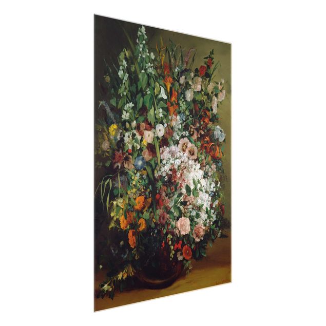 Wanddeko Schlafzimmer Gustave Courbet - Blumenstrauß in Vase
