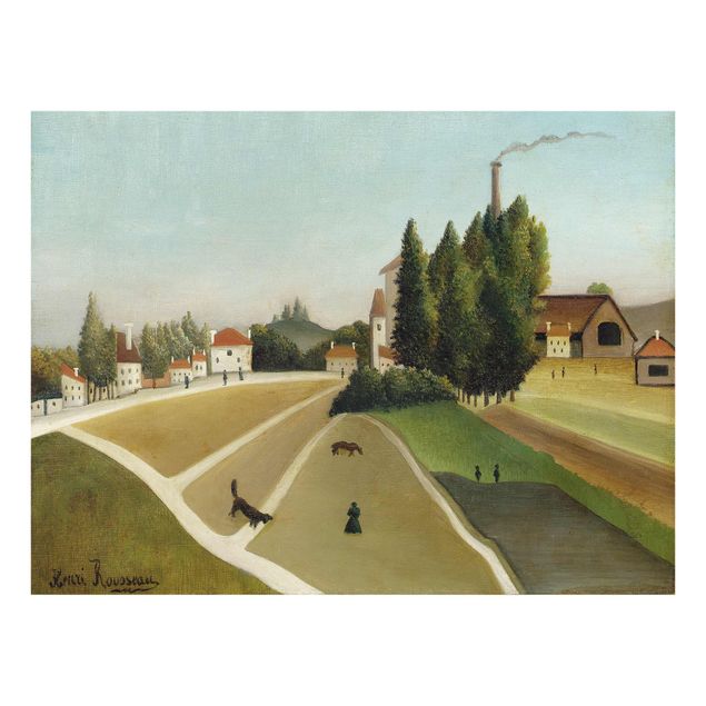 Kunststile Henri Rousseau - Landschaft mit Fabrik