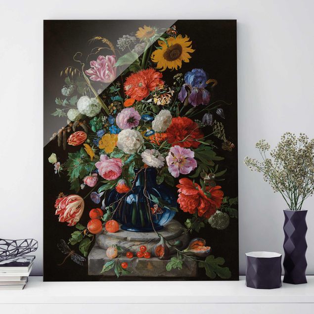 Wandbilder Sonnenblumen Jan Davidsz de Heem - Glasvase mit Blumen