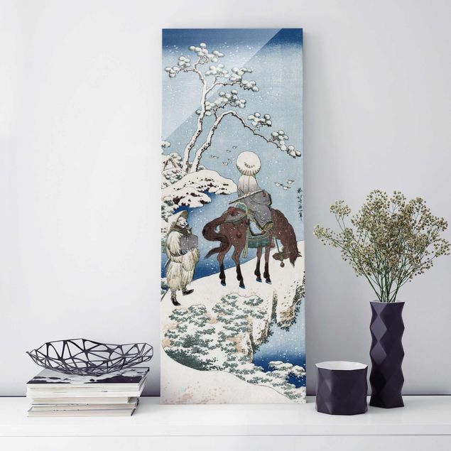 Wanddeko blau Katsushika Hokusai - Der chinesische Dichter