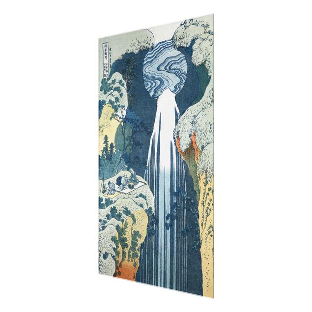 Wanddeko Esszimmer Katsushika Hokusai - Der Wasserfall von Amida