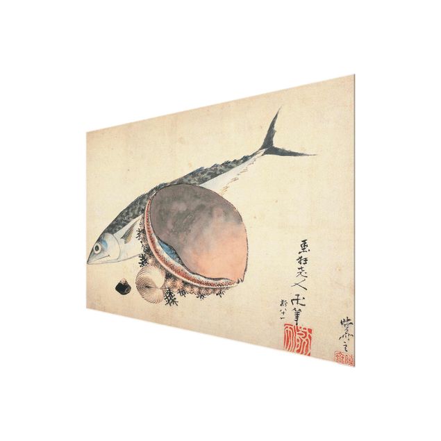 Kunststile Katsushika Hokusai - Makrele und Seemuscheln