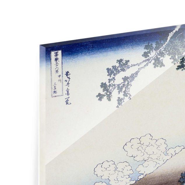 Glasbild Berg Katsushika Hokusai - Mishima Pass in der Provinz Kai