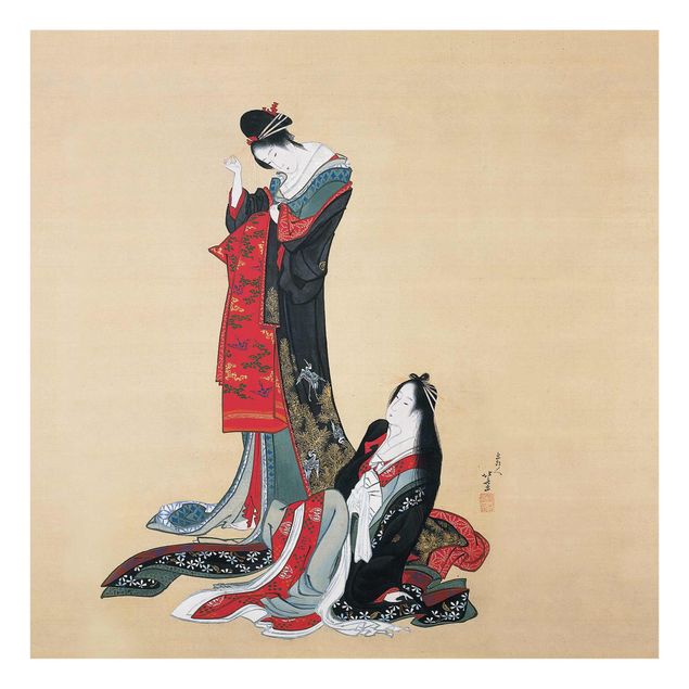 Wanddeko Büro Katsushika Hokusai - Zwei Kurtisanen