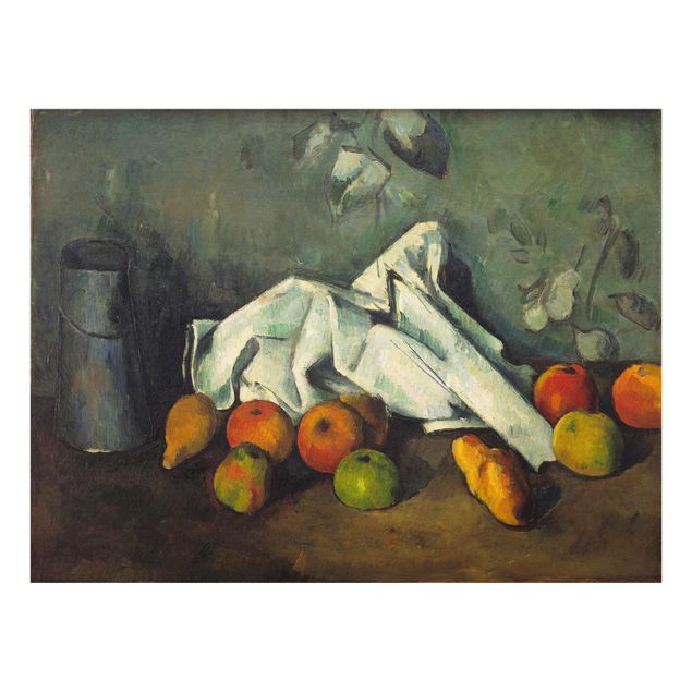 Wanddeko Büro Paul Cézanne - Milchkanne und Äpfel