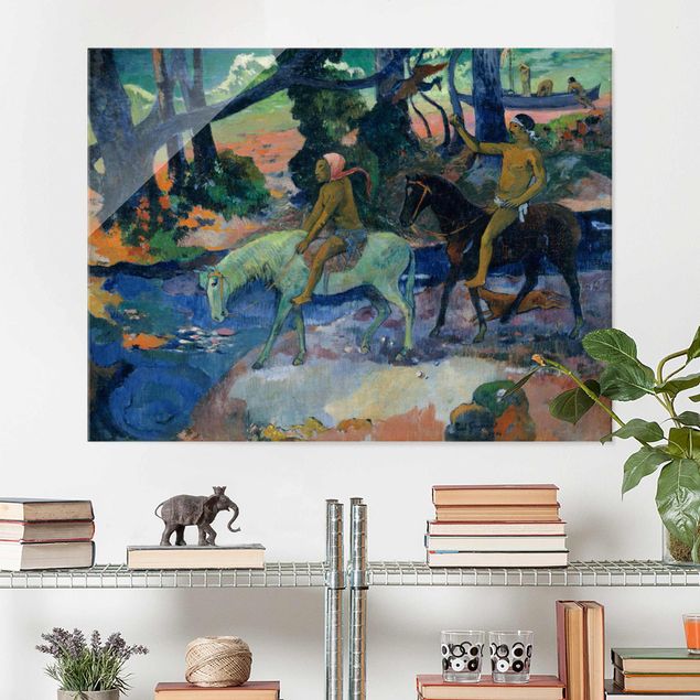 Wanddeko blau Paul Gauguin - Die Flucht