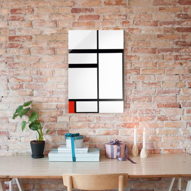 Impressionismus Bilder kaufen Piet Mondrian - Komposition Rot Schwarz Weiß