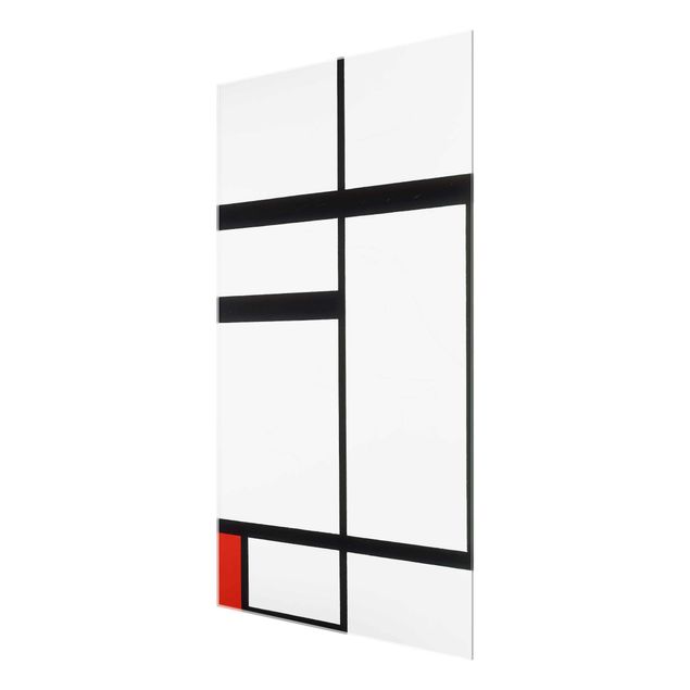 Wanddeko Esszimmer Piet Mondrian - Komposition Rot Schwarz Weiß